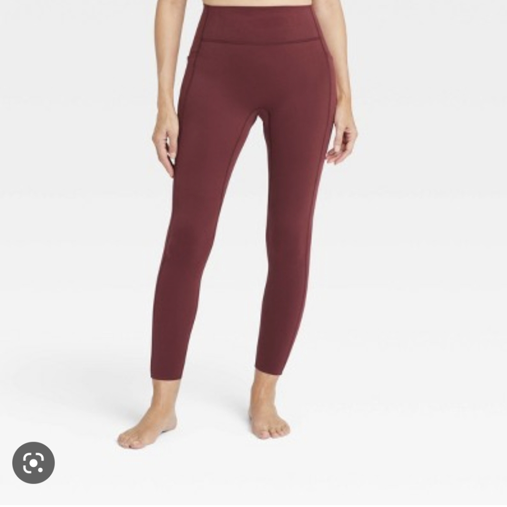 Women's Flex High-Rise 7/8 Leggings - All in Motion™, SMALL SHORT, Garnett, NWT